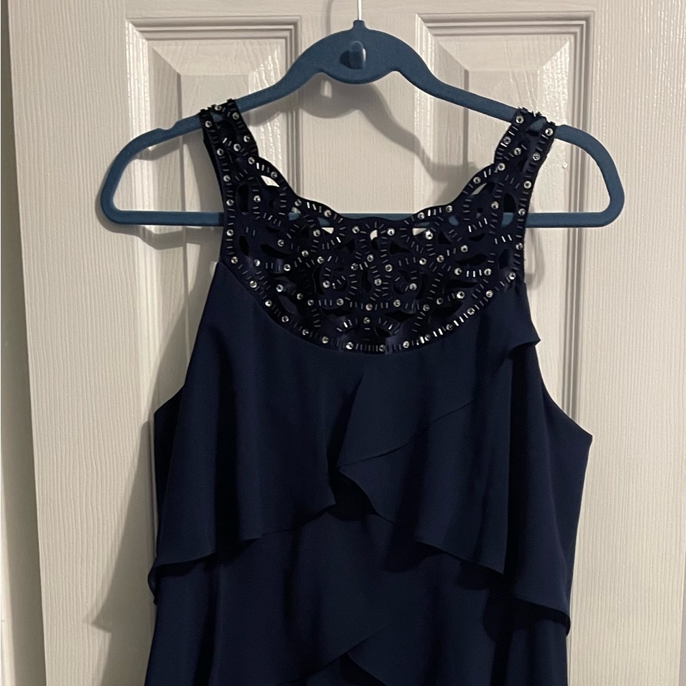 SL Fashions Navy Blue Dressy Dress